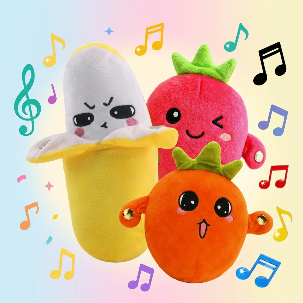 Interactive Sensory Fruit Piano Plush with Fun Sounds and Melodies with 6 Months Warranty!