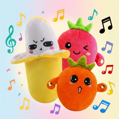 Interactive Sensory Fruit Piano Plush with Fun Sounds and Melodies with 6 Months Warranty!