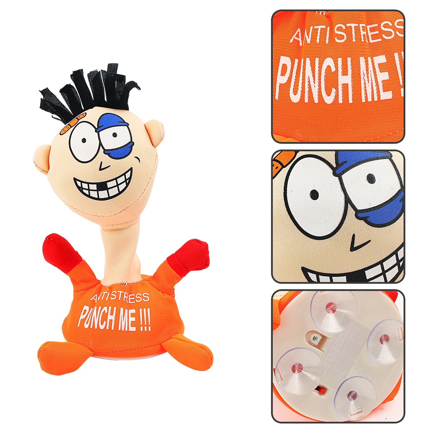Stress Relief Toys, Desktop Punching Me Doll, Anti Stress Plush Screaming Doll, Comfortable Touching Me Decompress Toys