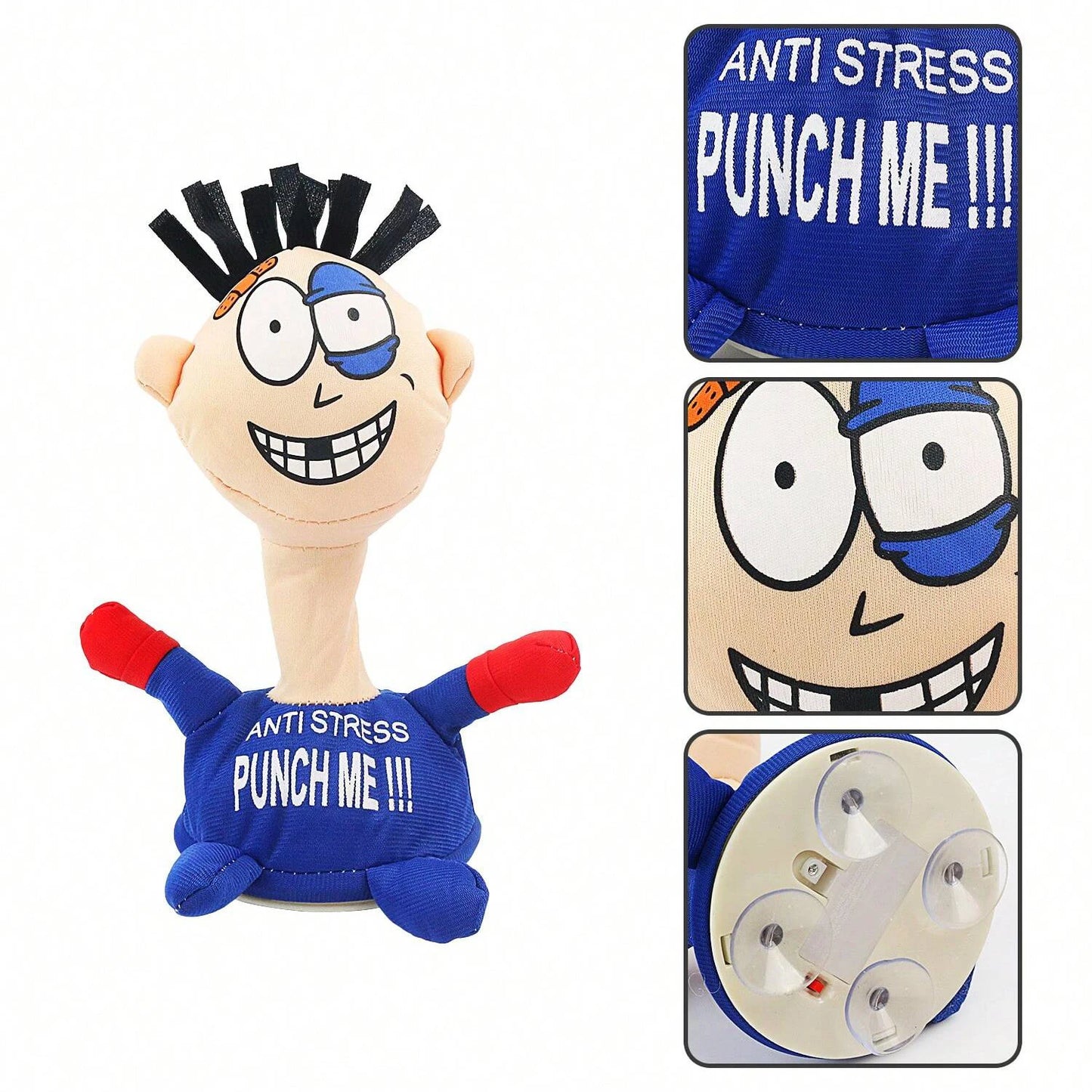 Stress Relief Toys, Desktop Punching Me Doll, Anti Stress Plush Screaming Doll, Comfortable Touching Me Decompress Toys