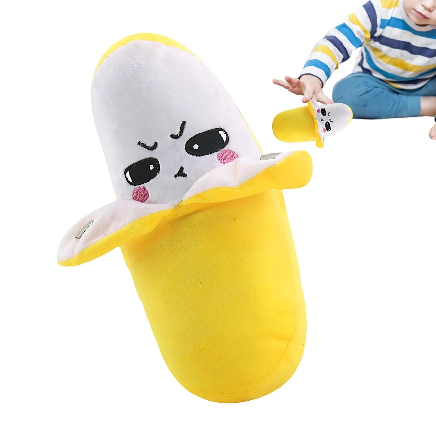 banana rhythm piano interactive dolls Creative Peculiar Music Rhythm Parent-child Interactive Plush Doll Banana Induction Toy