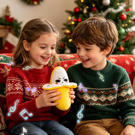 banana rhythm piano interactive dolls Creative Peculiar Music Rhythm Parent-child Interactive Plush Doll Banana Induction Toy
